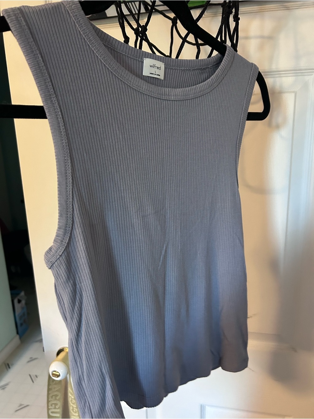 Wilfred Ribbed Grey Tank - Picture 2 of 2
